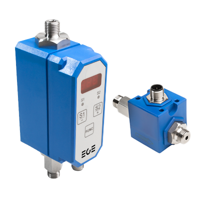 Flow rate sensors for fluid media with an end value of 1...10 l/min